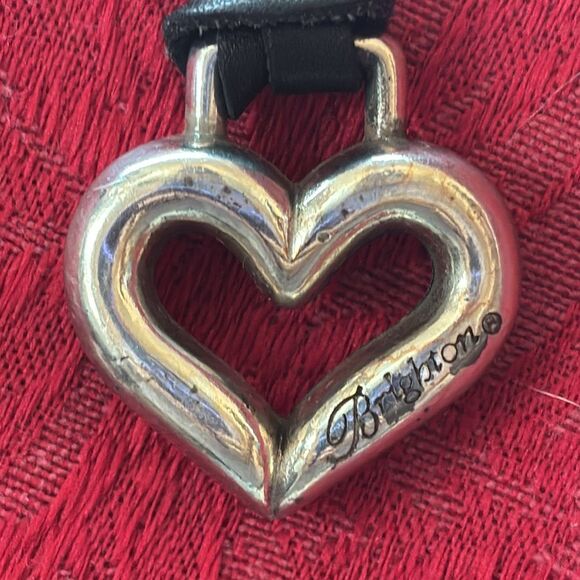 Vintage Brighton Black Leather Crossbody Messenger Bag Braided Pattern - Picture 14 of 15